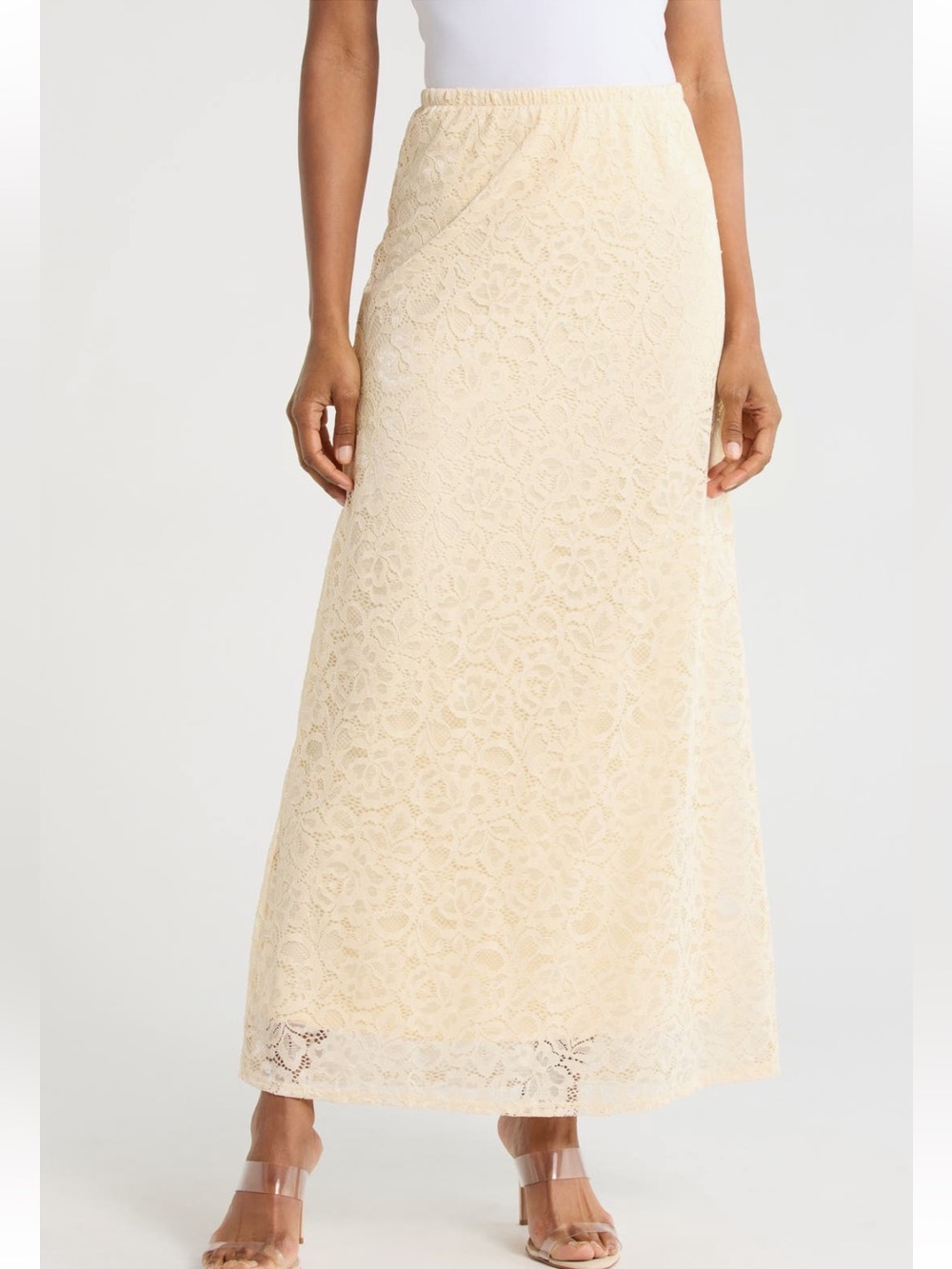 NWT Jason Wu Cream Lace Maxi Skirt